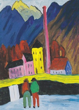 抽象的かつ装飾的 Painting - マリアンヌ・フォン・ヴェレフキンの村 表現主義